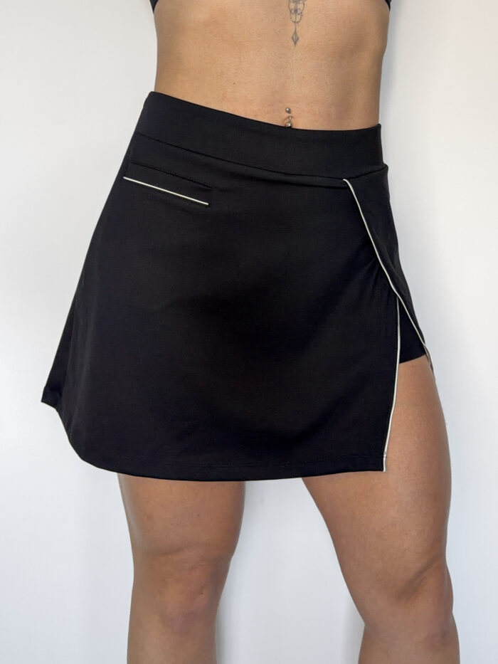 High-Waist Pocketed Short Skirt