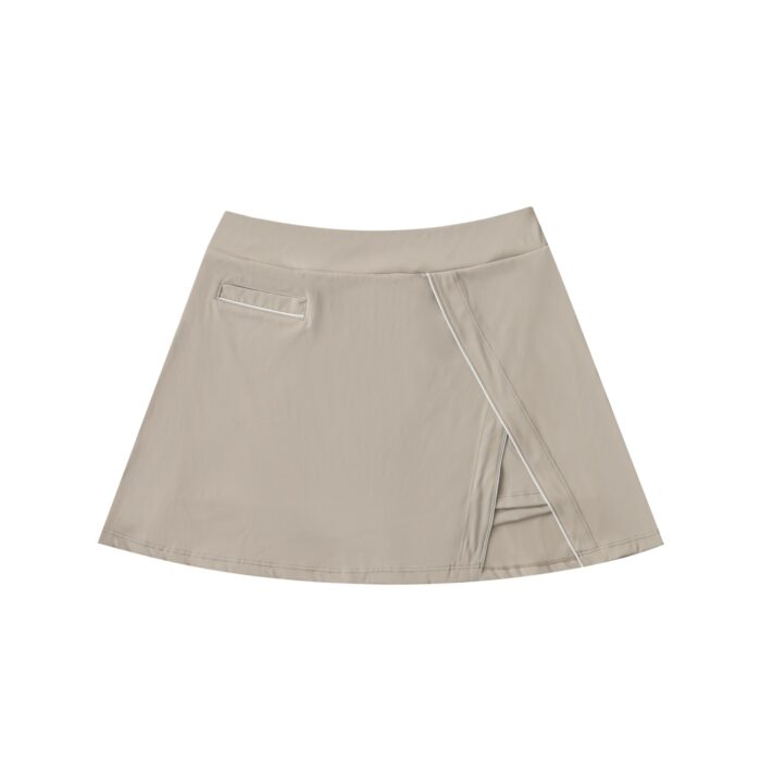 High-Waist Pocketed Short Skirt Light Coffee High-Waist Pocketed Short Skirt Light Coffee