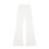 High-Waisted Flare Leggings White
