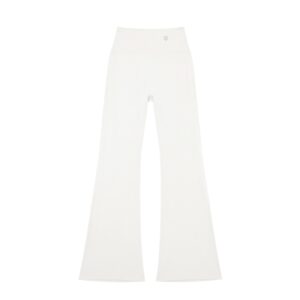 High-Waisted Flare Leggings White