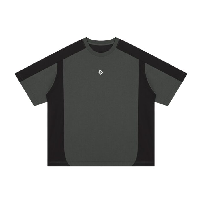 Color Block Drop Shoulder T-Shirt Loose Fit