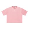 Mesh Boxy Crop T-Shirt Drop Shoulder