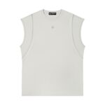 Spliced Panel Muscle Tank Top Loose Fit