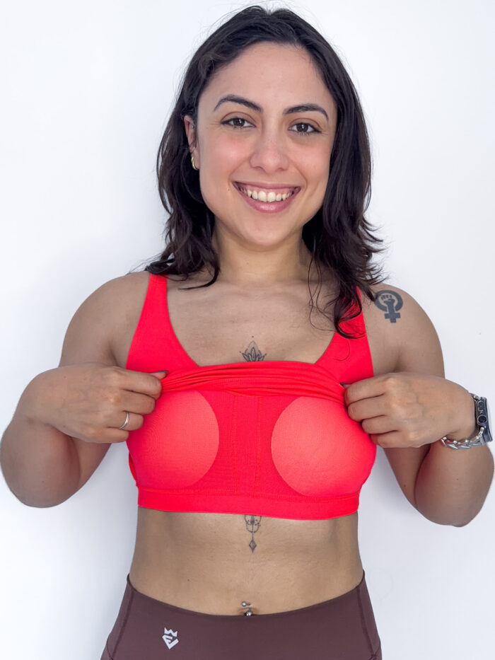 V-Neck Longline Sports Bra | University of Bad Bitches - Image 3