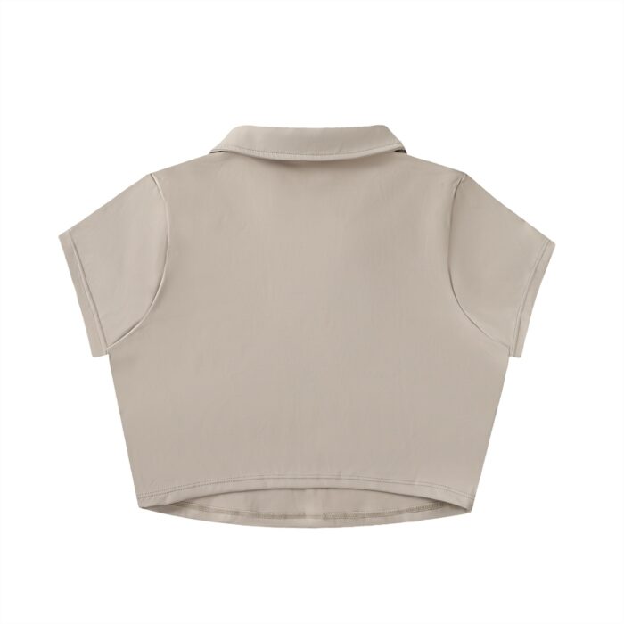 Empowear Court Polo Crop Beige
