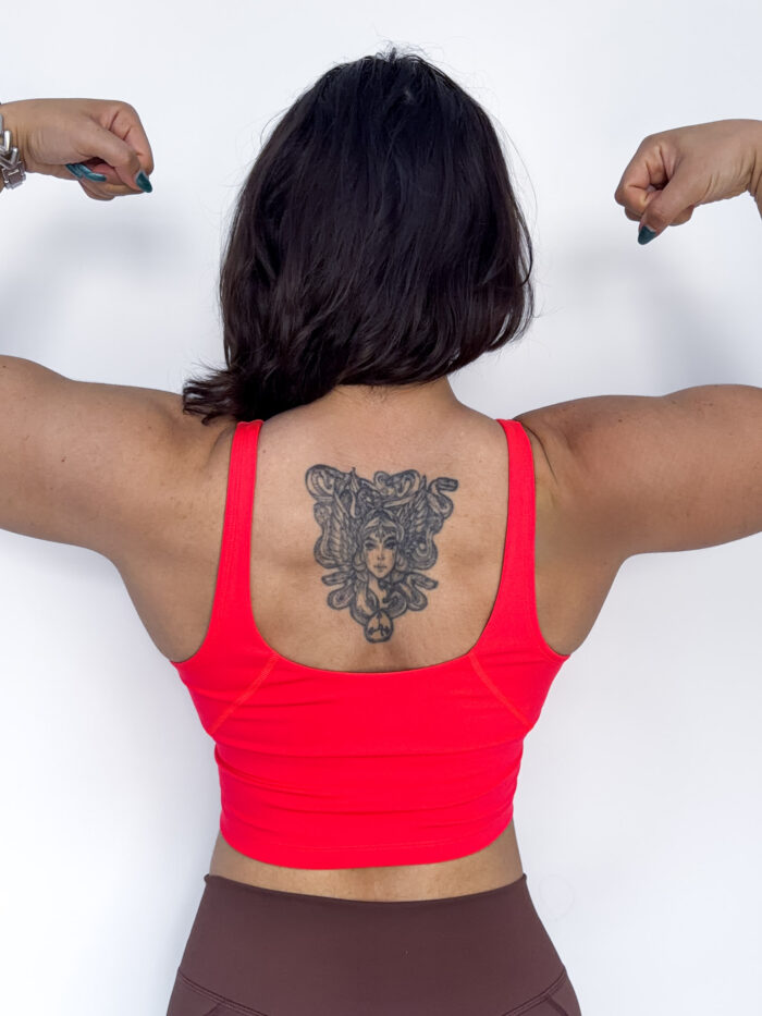V-Neck Longline Sports Bra | University of Bad Bitches - Image 2