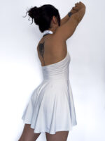 Halter Collar A-Line Tennis Dress White - Image 3