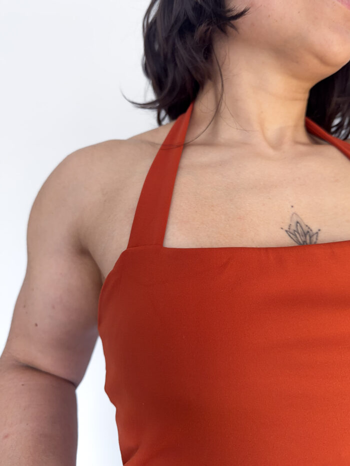 Halter Neck Crop Tank Top
