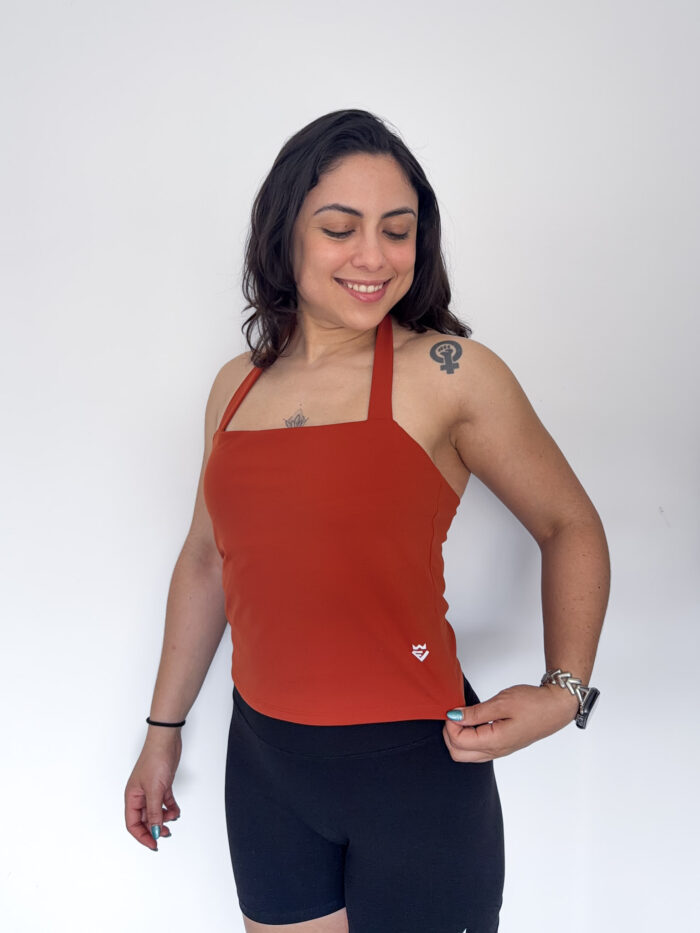 Halter Neck Crop Tank Top