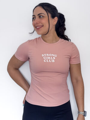Strong Girls Club Slim Fit Performance Crop T-Shirt