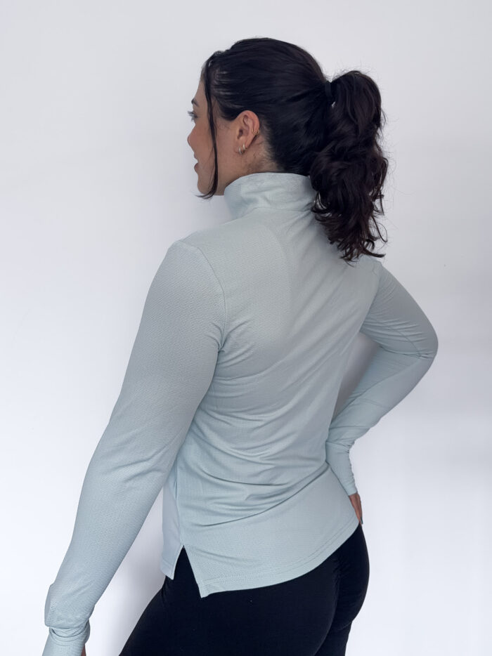 Quarter-Zip Mock Neck Pullover Long Sleeve