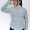 Quarter-Zip Mock Neck Pullover Long Sleeve