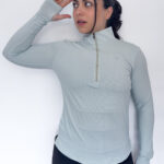 Quarter-Zip Mock Neck Pullover Long Sleeve