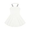 Halter Collar A-Line Tennis Dress White