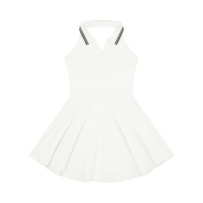 Halter Collar A-Line Tennis Dress White