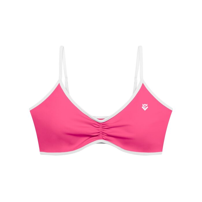 Ruched Active Bra Adjustable Straps