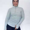 Quarter-Zip Mock Neck Pullover Long Sleeve