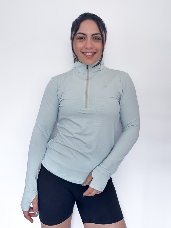 Quarter-Zip Mock Neck Pullover Long Sleeve