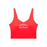 V-Neck Longline Sports Bra | University of Bad Bitches - Image 5