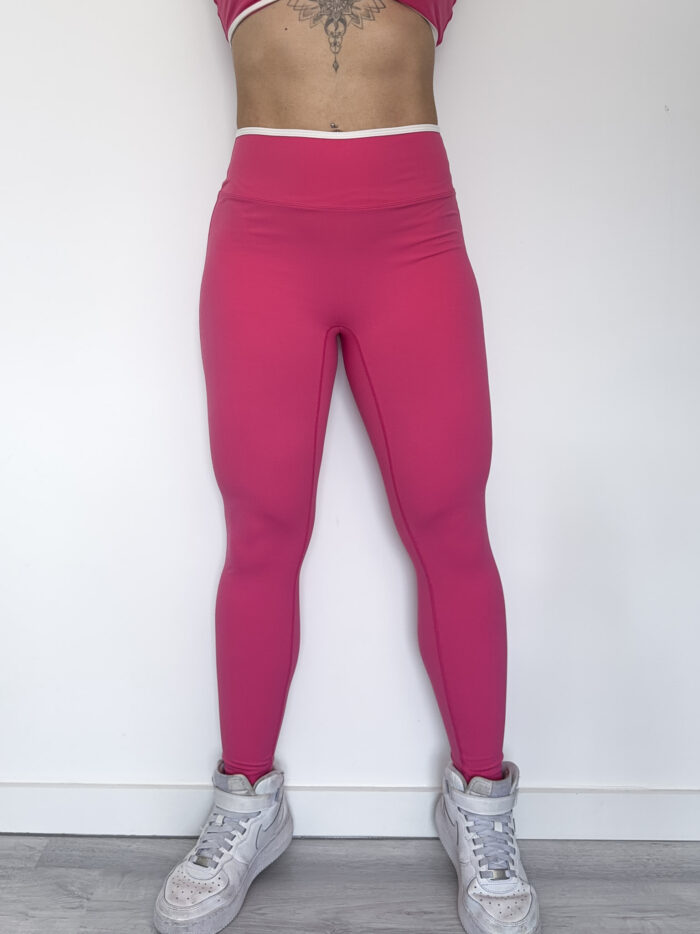 Contrast Waistband Scrunch Leggings