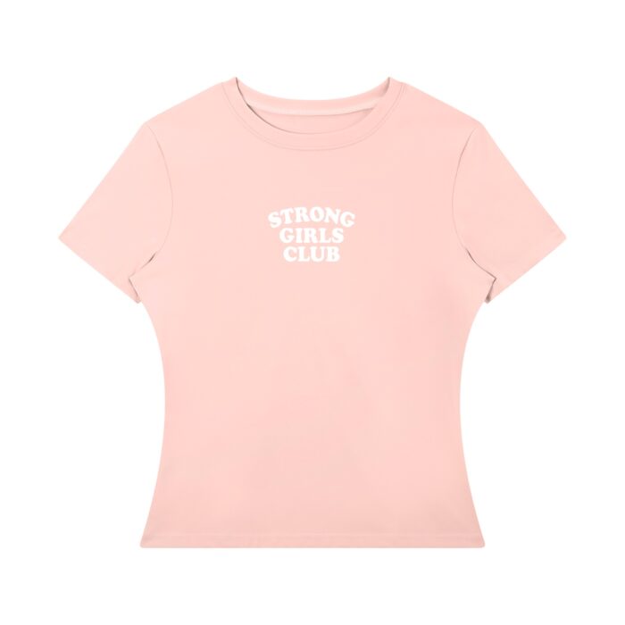 Strong Girls Club Slim Fit Performance Crop T-Shirt