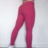 Contrast Waistband Scrunch Leggings