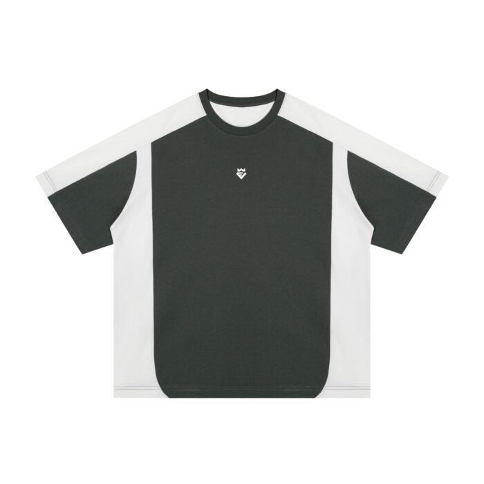 Color Block Drop Shoulder T-Shirt Loose Fit