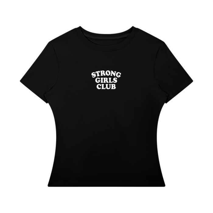 Strong Girls Club Slim Fit Performance Crop T-Shirt
