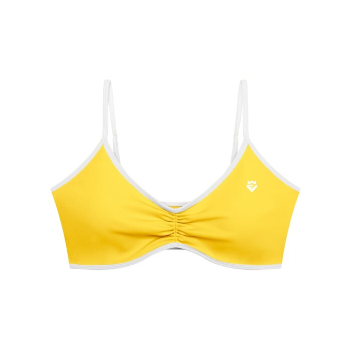 Ruched Active Bra Adjustable Straps