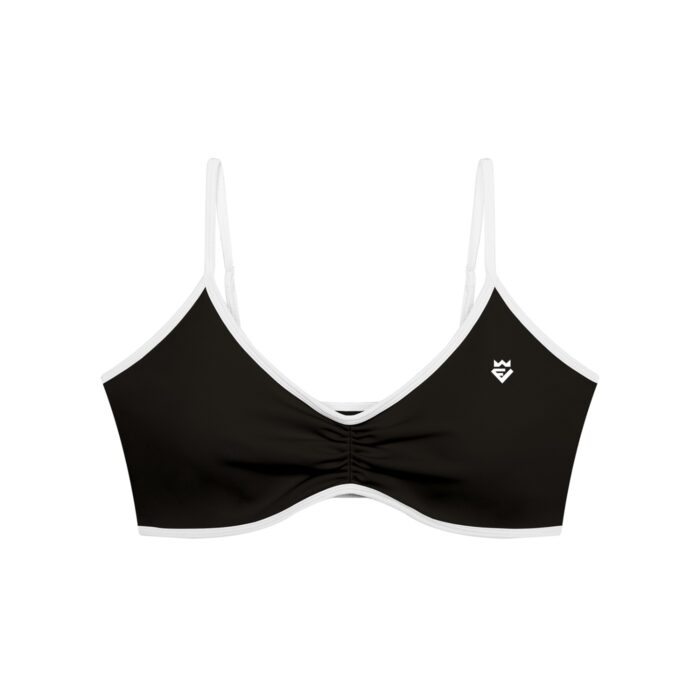 Ruched Active Bra Adjustable Straps