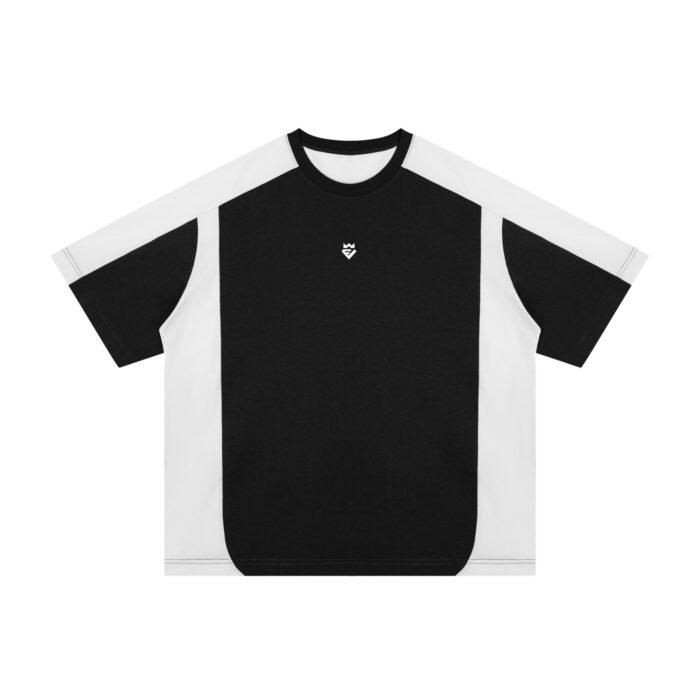 Color Block Drop Shoulder T-Shirt Loose Fit