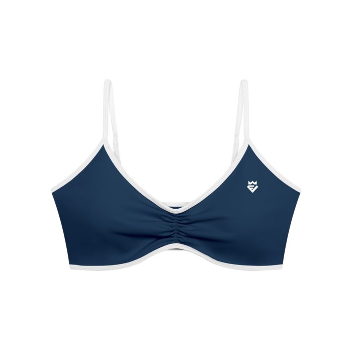 Ruched Active Bra Adjustable Straps
