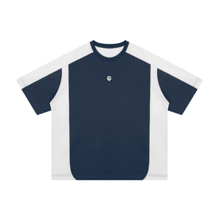 Color Block Drop Shoulder T-Shirt Loose Fit