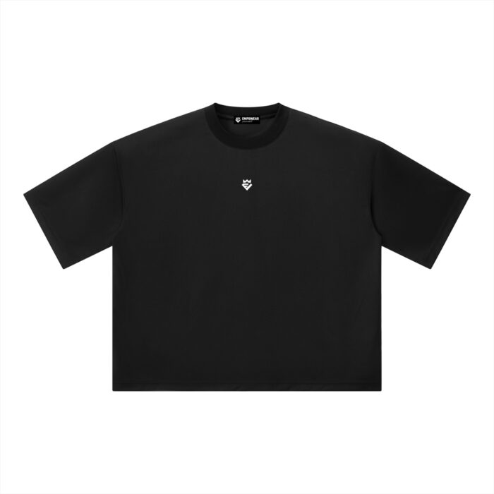 Mesh Boxy Crop T-Shirt Drop Shoulder