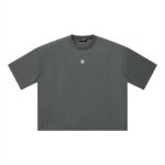 Mesh Boxy Crop T-Shirt Drop Shoulder - Image 5