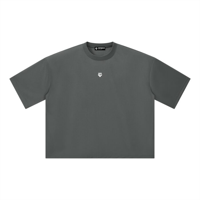 Mesh Boxy Crop T-Shirt Drop Shoulder