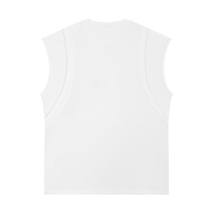 Spliced Panel Muscle Tank Top Loose Fit