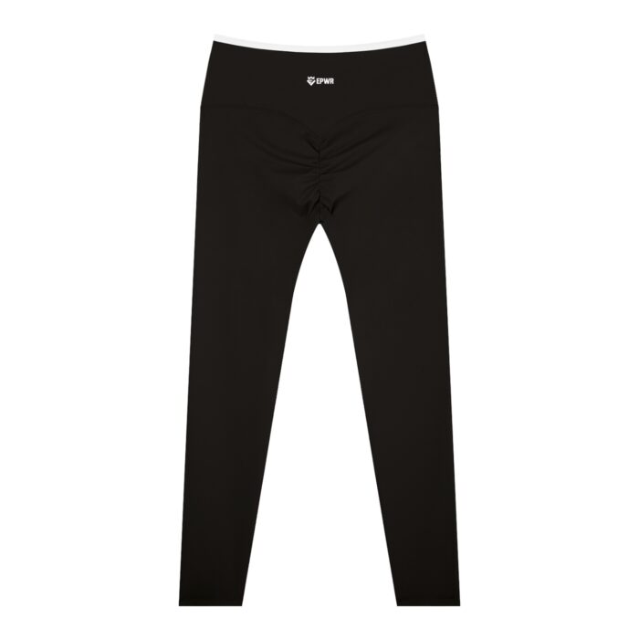 Contrast Waistband Scrunch Leggings