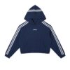 EPWR Striped Cropped Hoodie Dark