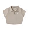 Empowear Court Polo Crop Beige