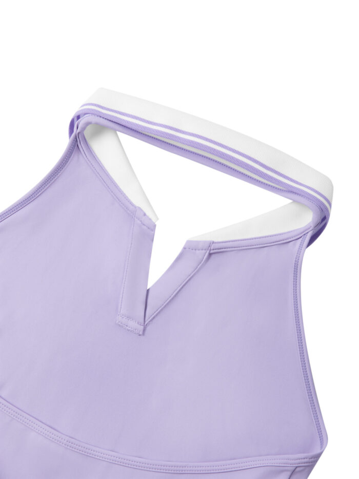 Halter Collar A-Line Tennis Dress White