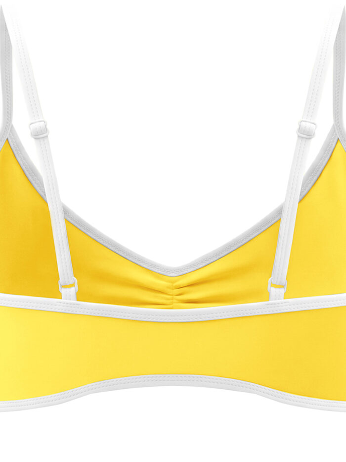 Ruched Active Bra Adjustable Straps