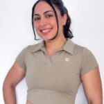 Empowear Court Polo Crop Beige