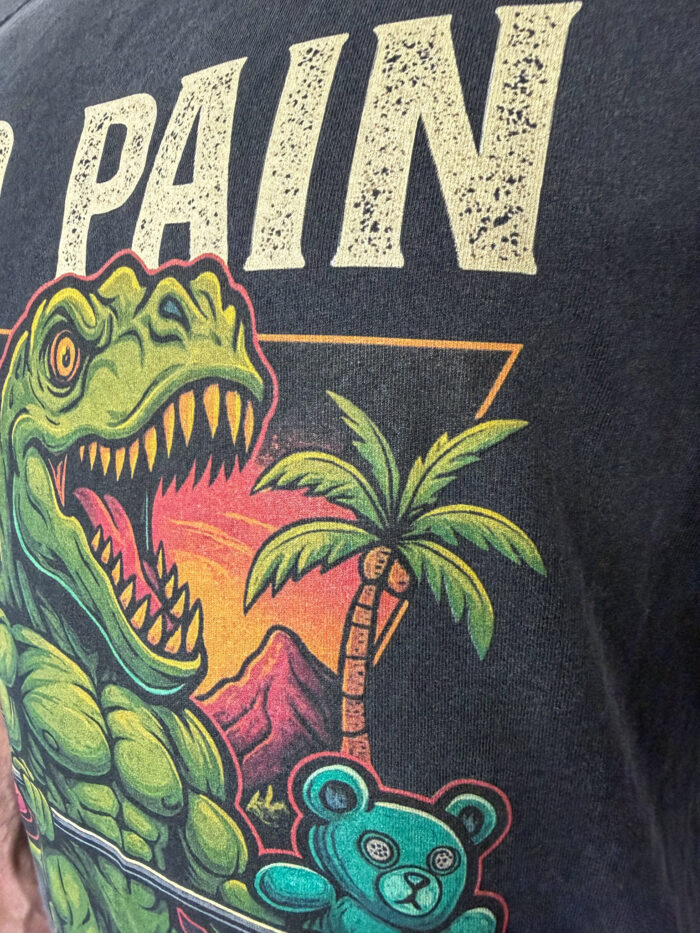 Acid Wash Oversized Tank Top No Pain No Gain - Image 6