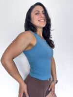 Ruched Side Crop Tank Top - Image 2
