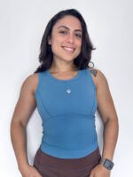 Ruched Side Crop Tank Top