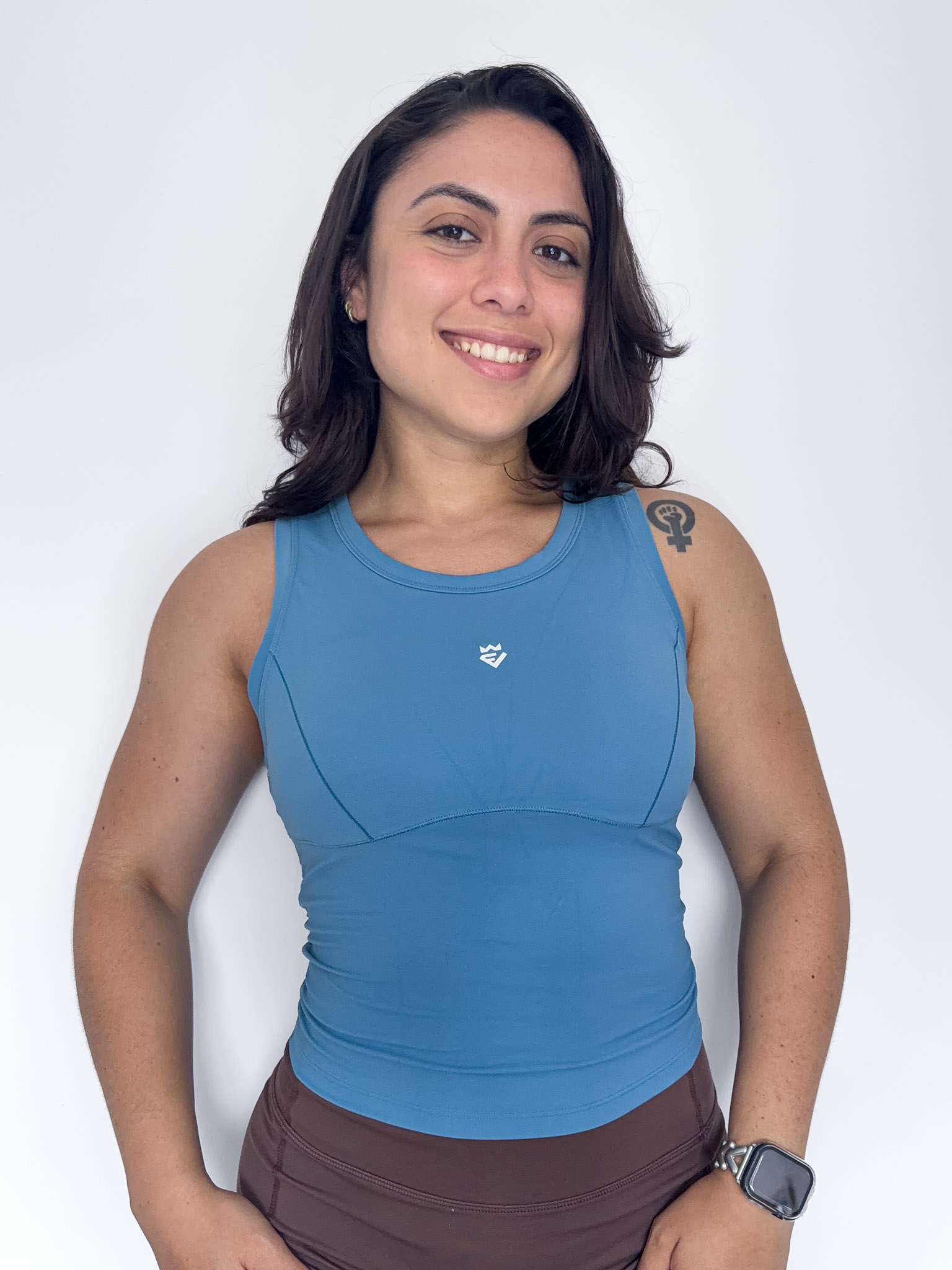 24-IMG_8274 Ruched Side Crop Tank Top - Image 1