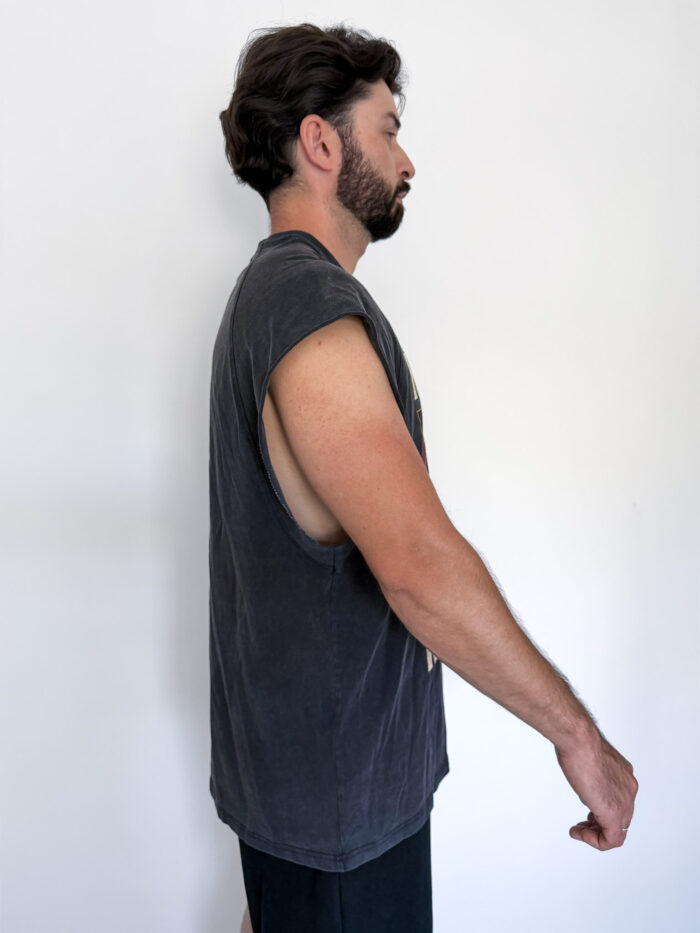 Acid Wash Oversized Tank Top No Pain No Gain - Image 4