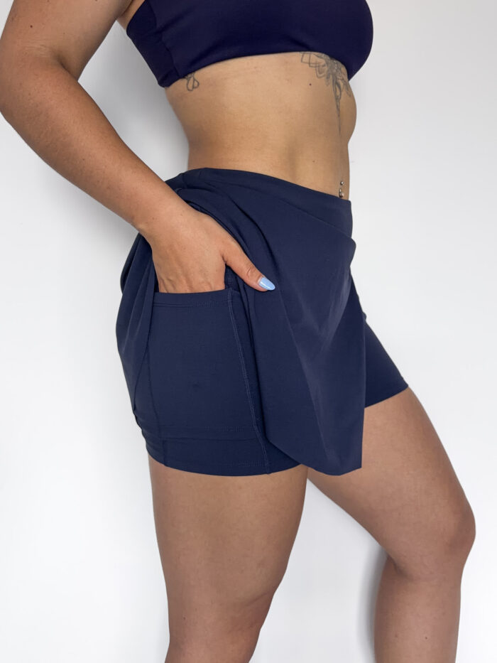 Contrast Stripe Tennis Skort - Image 3