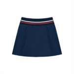 Pleated Mini Skirt Striped Waistband - Image 11